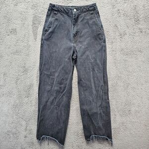 Monet Skateboards Jeans Womens Size 1 Black Denim‎ Straight Leg High Rise